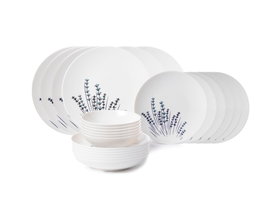 Hermia Vajilla de Porcelana 24 Piezas Diseño Blanco y Azul GBSATN24KY4E40711